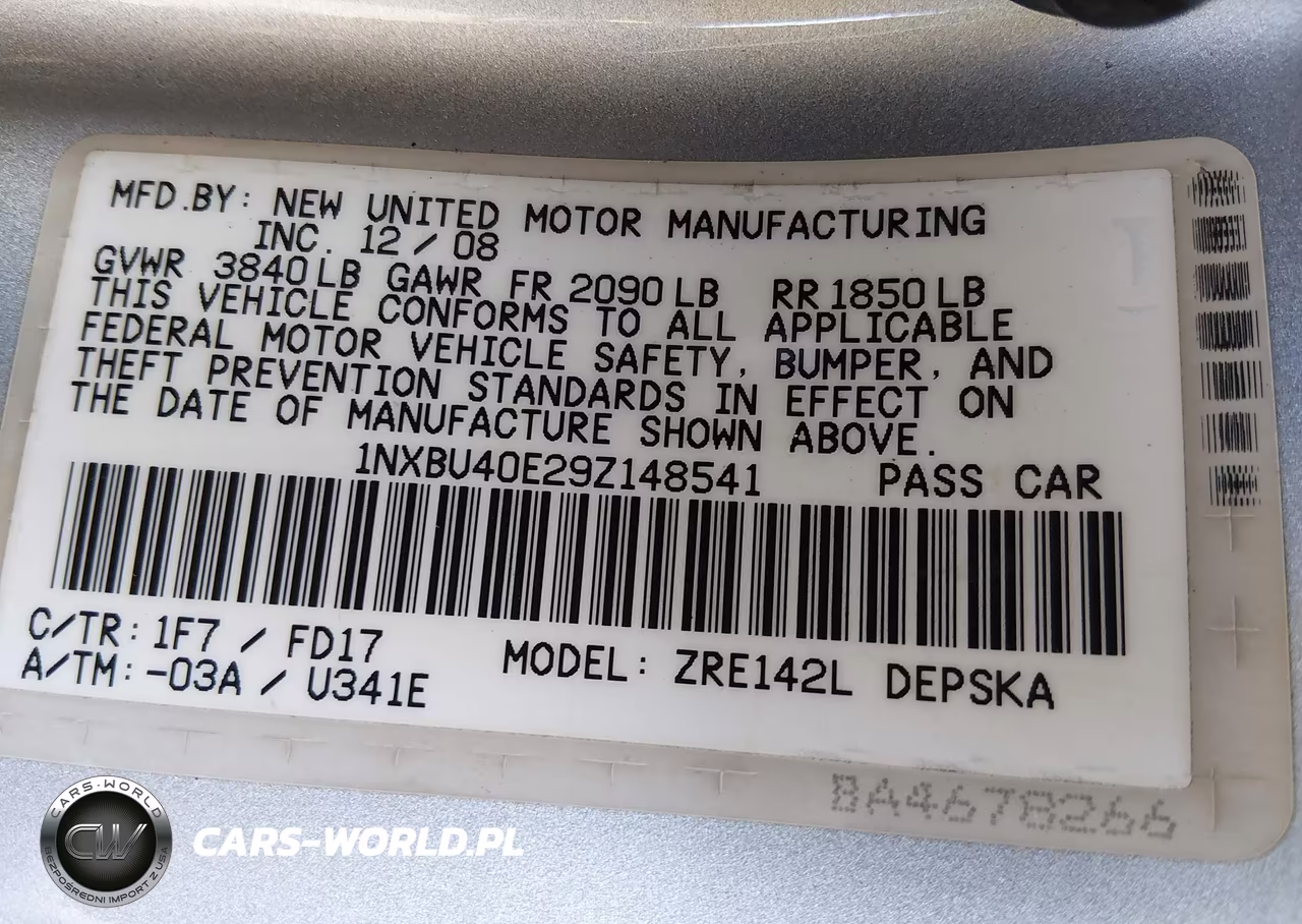2009 Toyota Corolla S VIN:1NXBU40E29Z148541 - 9