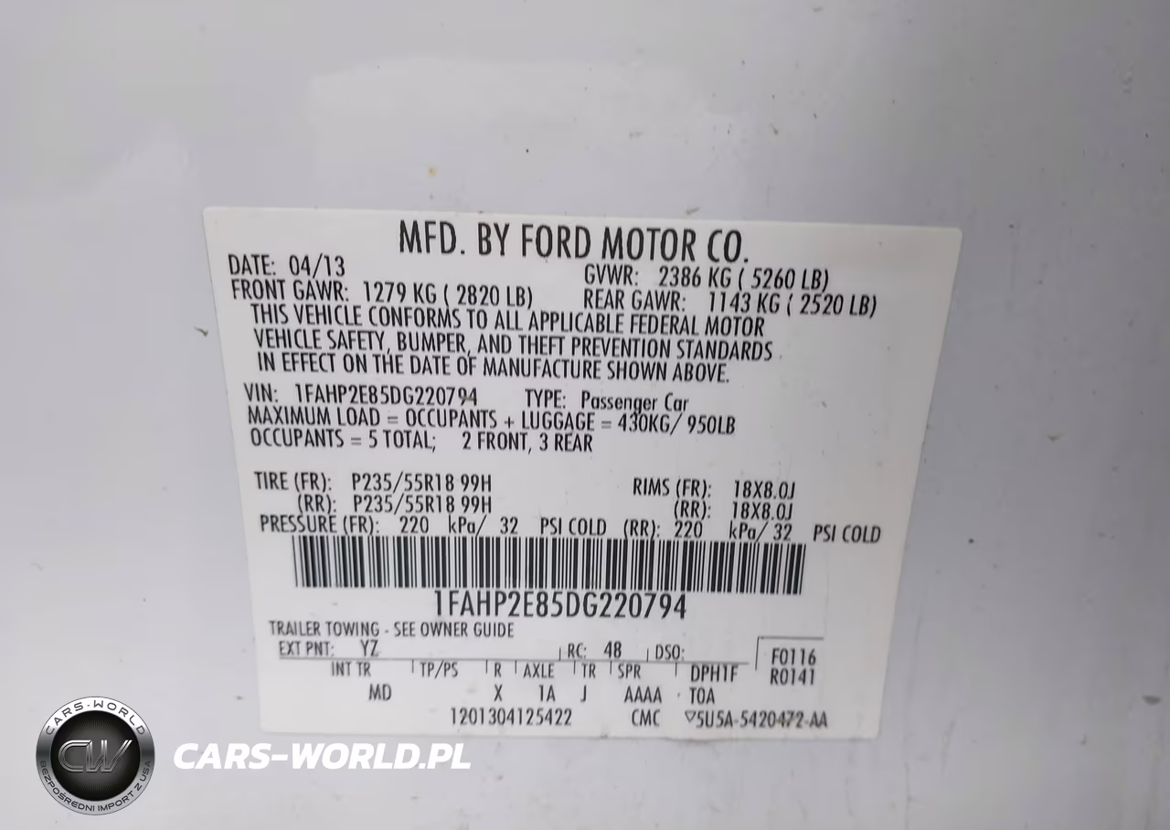 2013 Ford Taurus Sel VIN:1FAHP2E85DG220794 - 9