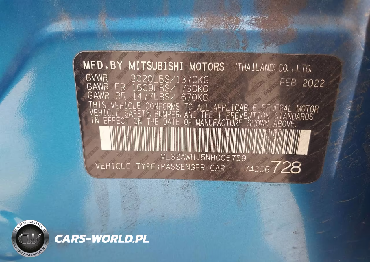 2022 Mitsubishi Mirage Black Edition-Se VIN:ML32AWHJ5NH005759 - 9