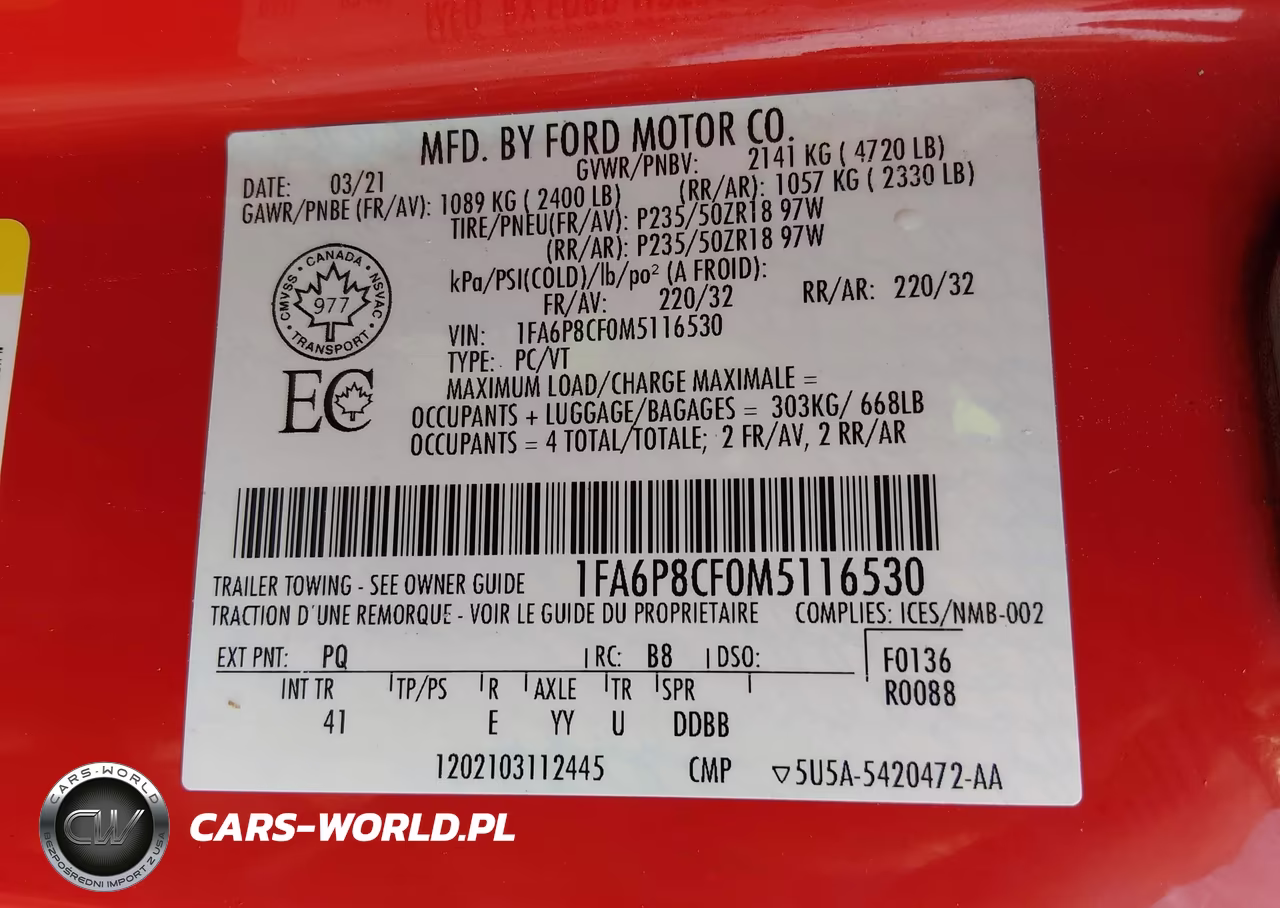 2021 Ford Mustang Gt Premium VIN:1FA6P8CF0M5116530 - 9