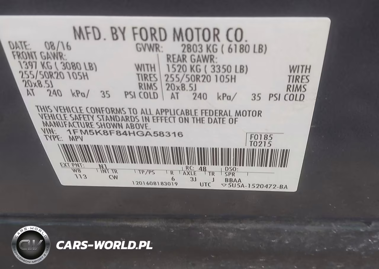 2017 Ford Explorer Limited VIN:1FM5K8F84HGA58316 - 9