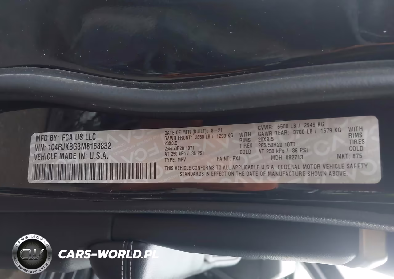 2021 Jeep Grand Cherokee L Limited 4X4 VIN:1C4RJKBG3M8168832 - 9