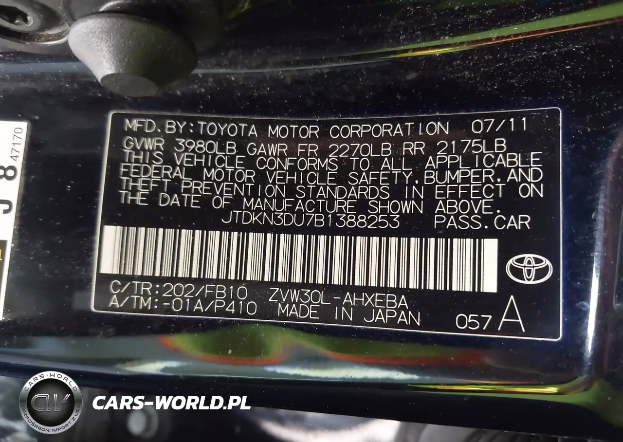 2011 Toyota Prius Three VIN:JTDKN3DU7B1388253 - 9