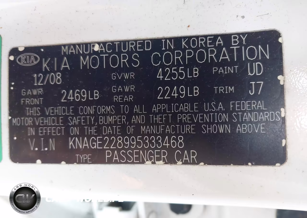 2009 Kia Optima Lx VIN:KNAGE228995333468 - 9