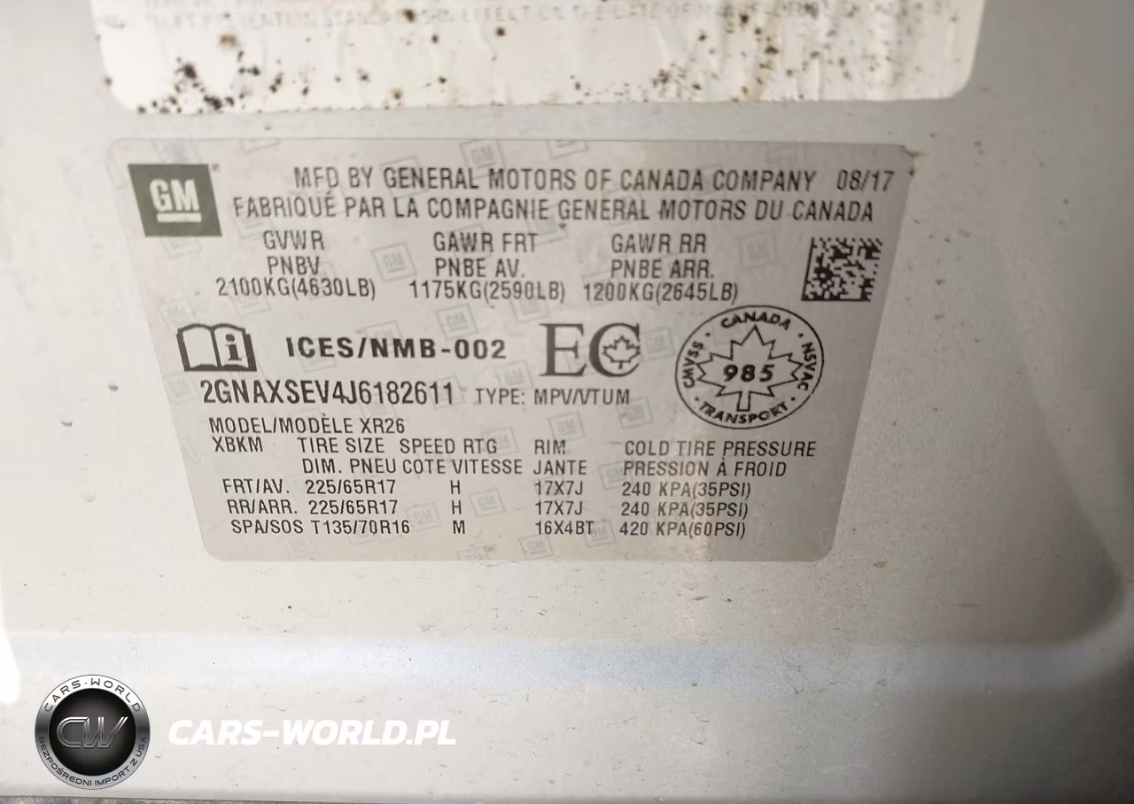 2018 Chevrolet Equinox 1Lt VIN:2GNAXSEV4J6182611 - 9