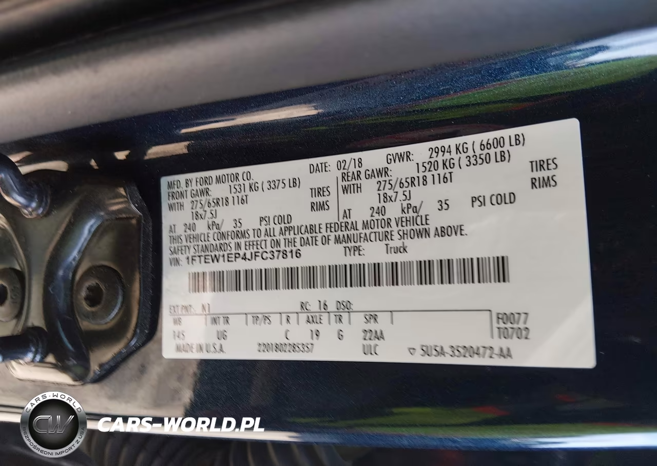 2018 Ford F-150 Xlt VIN:1FTEW1EP4JFC37816 - 9