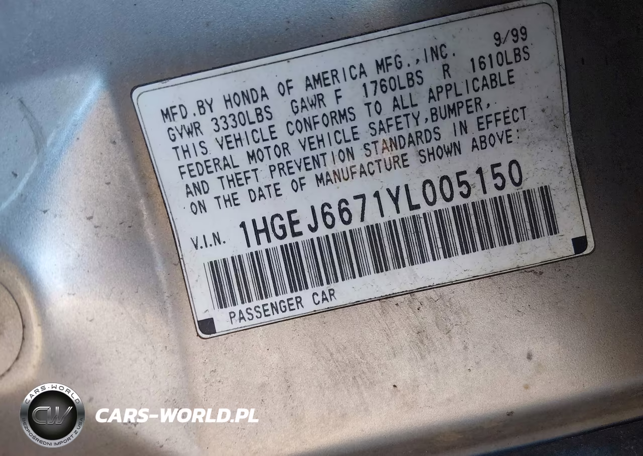 2000 Honda Civic Lx VIN:1HGEJ6671YL005150 - 9
