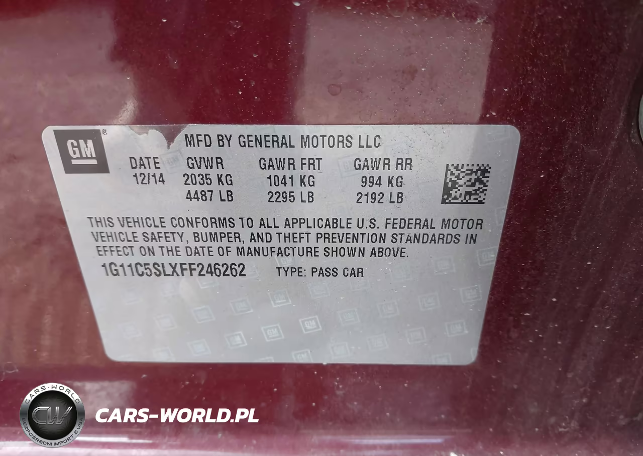 2015 Chevrolet Malibu 1Lt VIN:1G11C5SLXFF246262 - 9