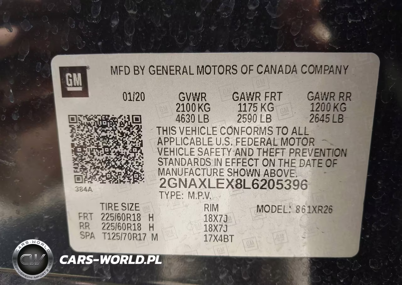 2020 Chevrolet Equinox Fwd Lt 2.0L Turbo VIN:2GNAXLEX8L6205396 - 9