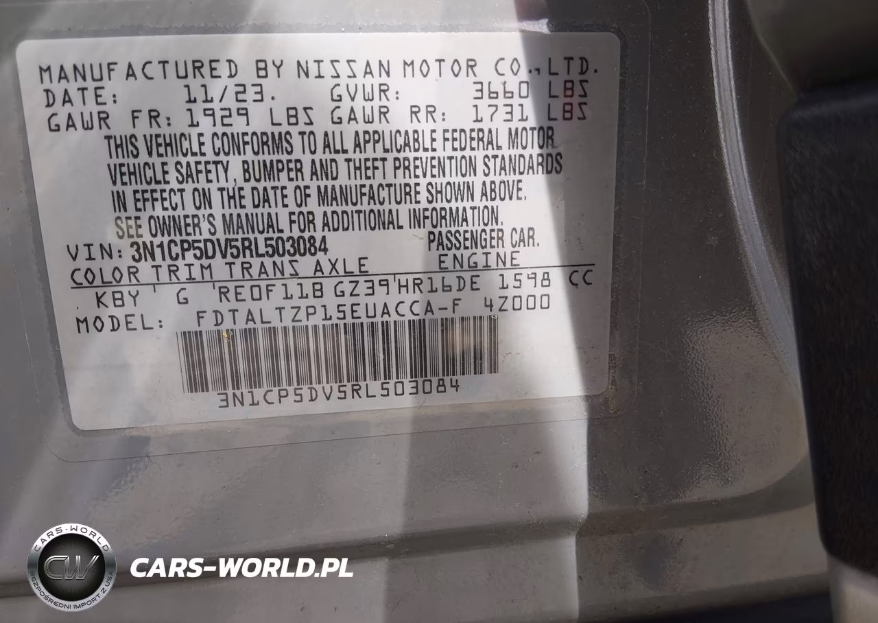 2024 Nissan Kicks Sr Xtronic Cvt VIN:3N1CP5DV5RL503084 - 9
