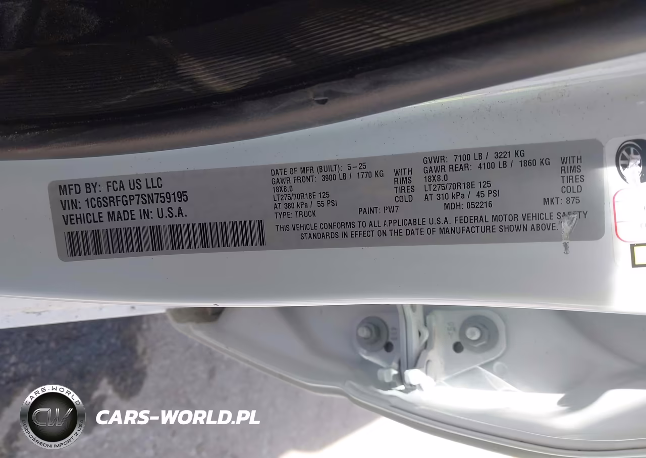 2025 Ram 1500 Warlock 4X4 5'7 Box VIN:1C6SRFGP7SN759195 - 9