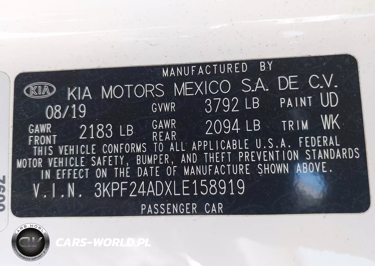 2020 Kia Forte Fe VIN:3KPF24ADXLE158919 - 9