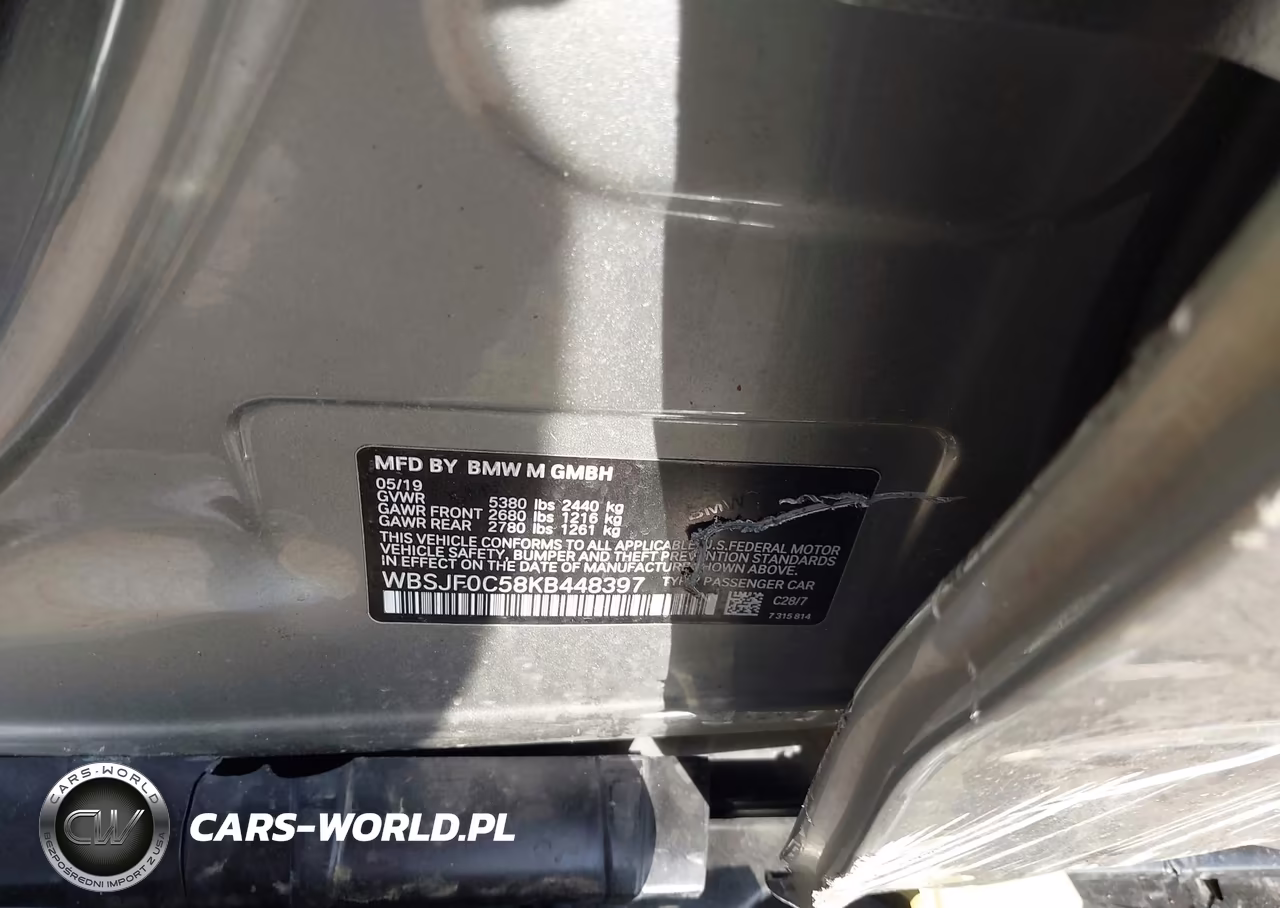 2019 BMW M5 Competition VIN:WBSJF0C58KB448397 - 9
