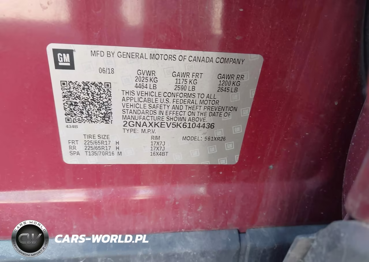 2019 Chevrolet Equinox Lt VIN:2GNAXKEV5K6104436 - 9