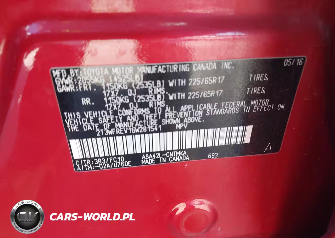 2016 Toyota Rav4 Xle VIN:2T3WFREV1GW281541 - 9