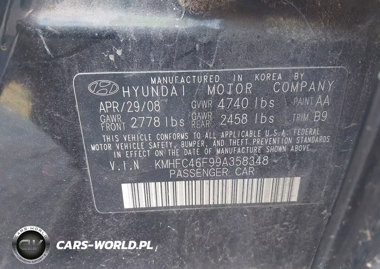 2009 Hyundai Azera Limited VIN:KMHFC46F99A358348 - 9