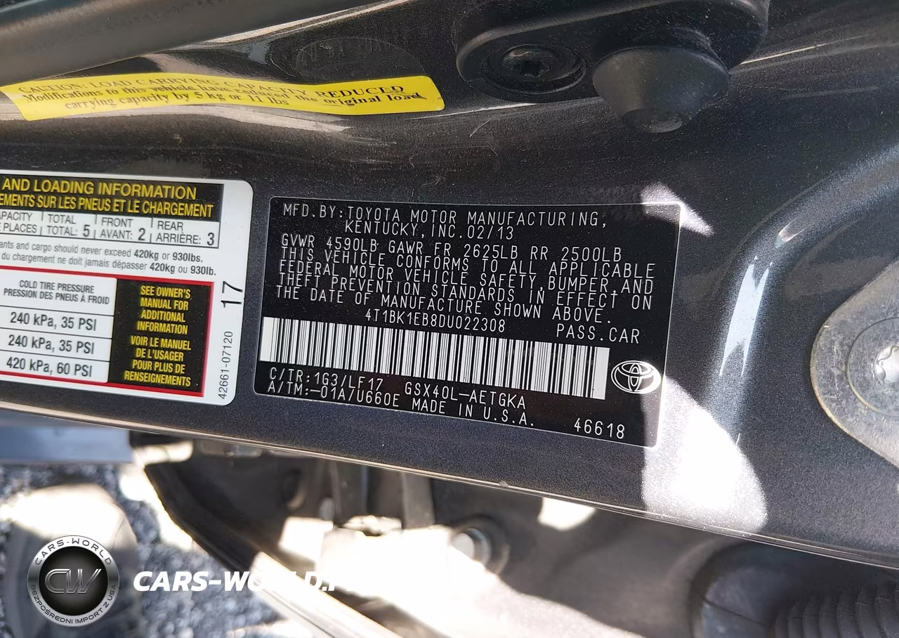 2013 Toyota Avalon Xle Premium VIN:4T1BK1EB8DU022308 - 9