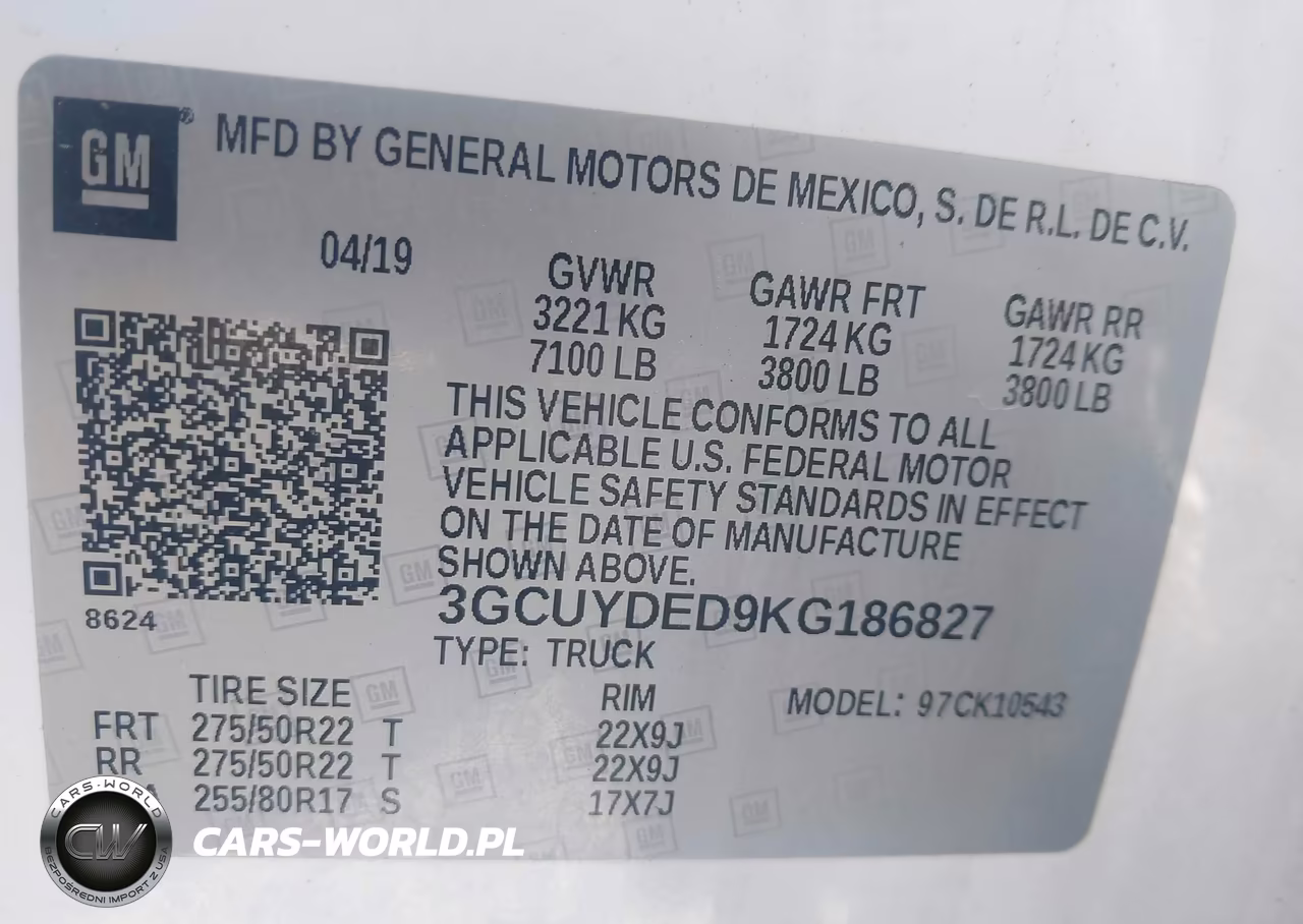2019 Chevrolet Silverado 1500 Lt VIN:3GCUYDED9KG186827 - 9