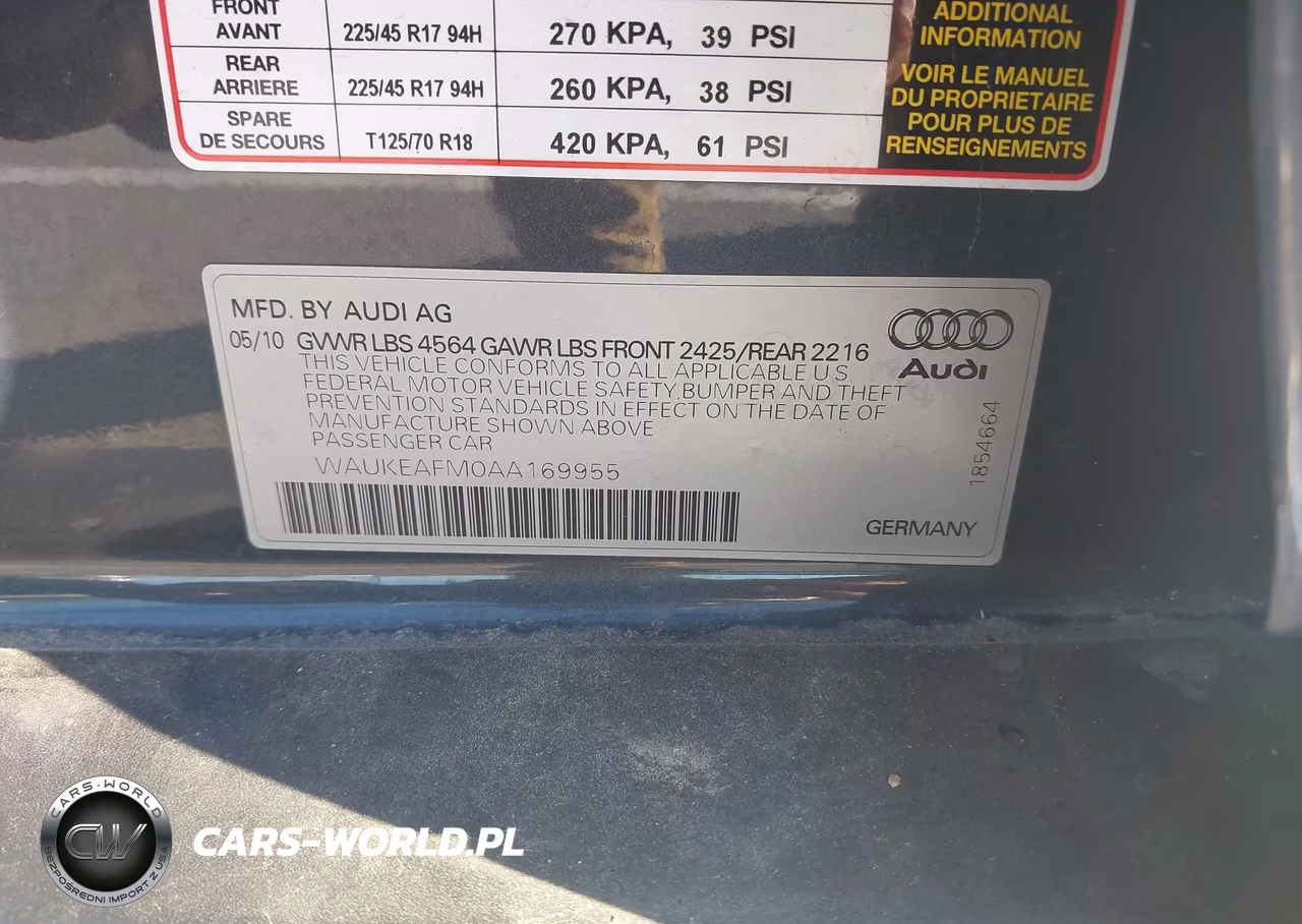 2010 Audi A3 2.0T Premium VIN:WAUKEAFM0AA169955 - 9