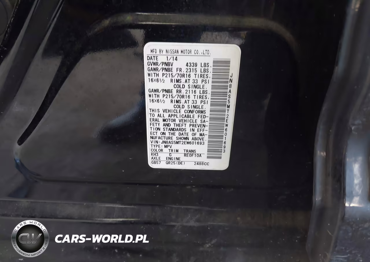 2014 Nissan Rogue Select S VIN:JN8AS5MT2EW601693 - 9