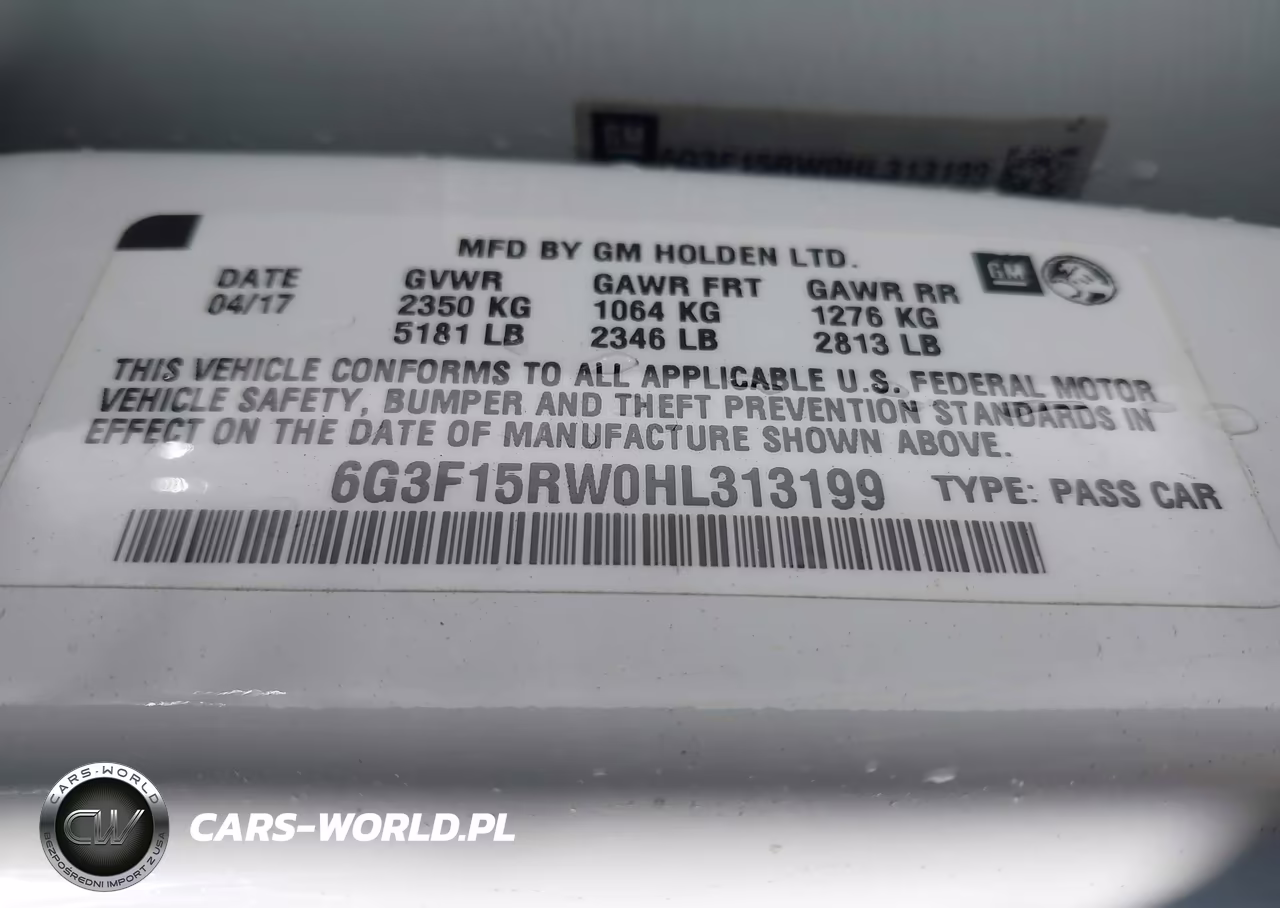2017 Chevrolet Ss VIN:6G3F15RW0HL313199 - 9