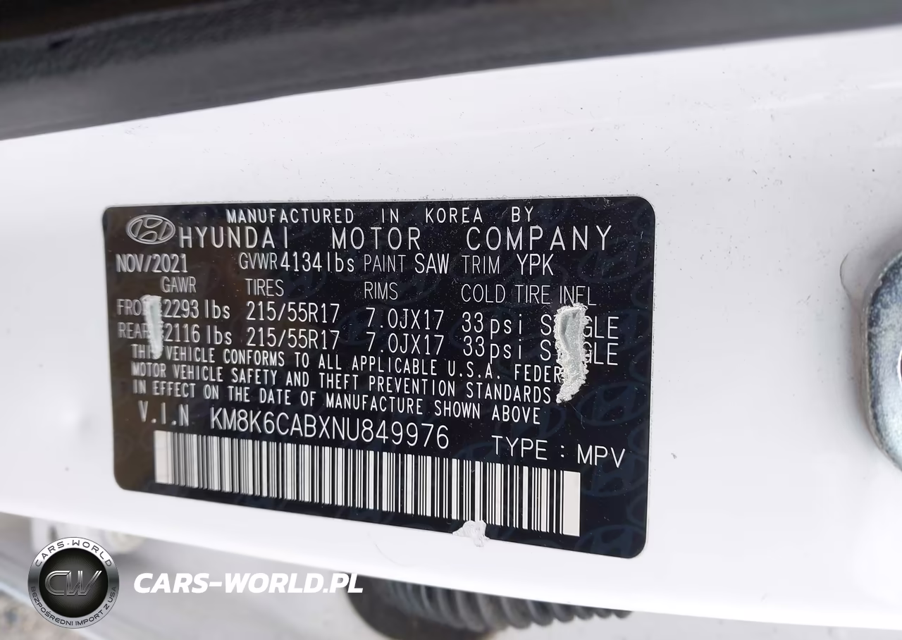 2022 Hyundai Kona Sel VIN:KM8K6CABXNU849976 - 9