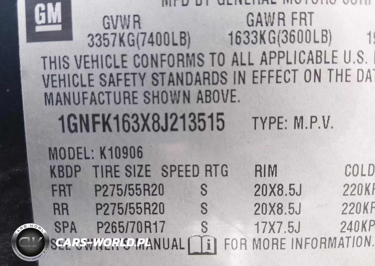 2008 Chevrolet Suburban 1500 Ltz VIN:1GNFK163X8J213515 - 9