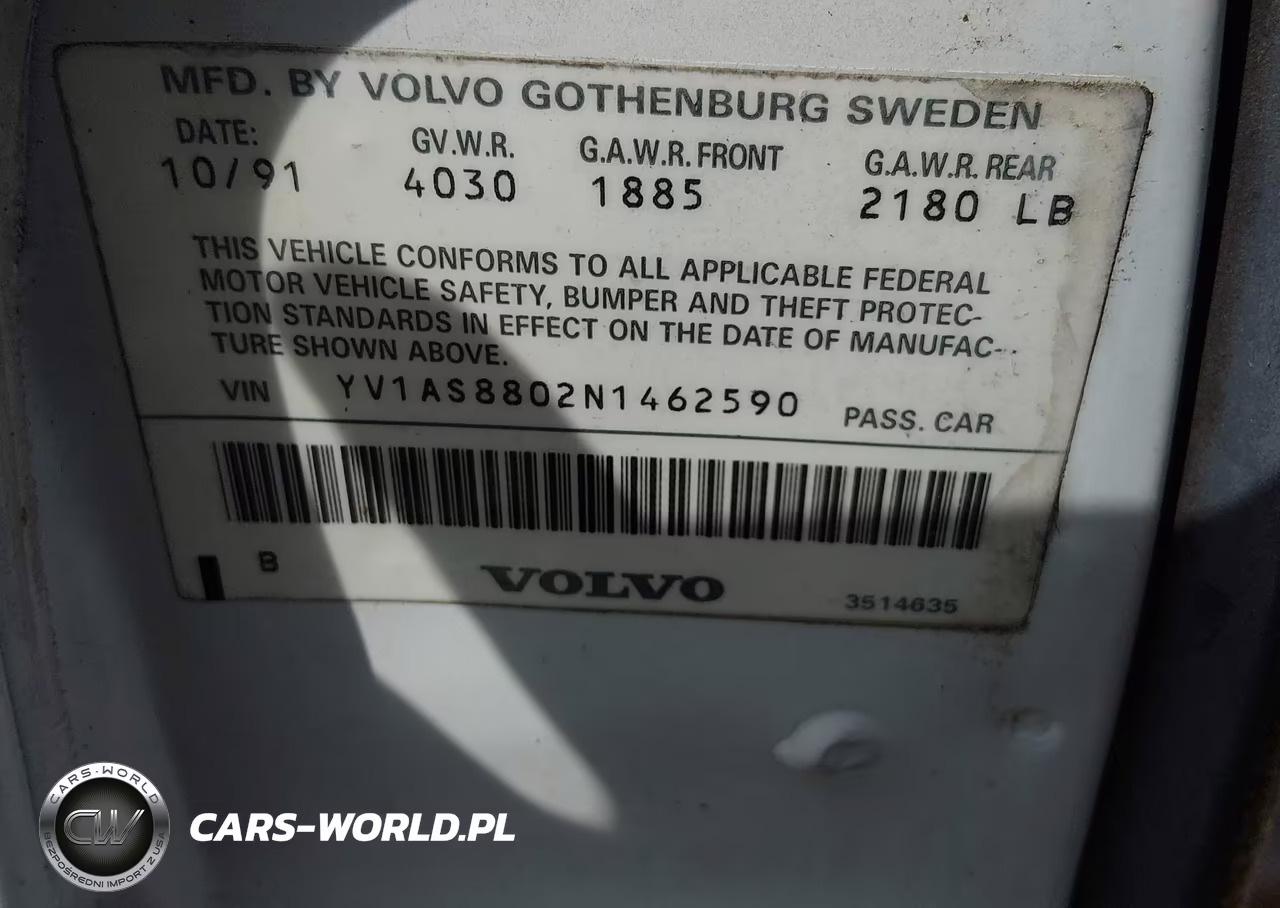 1992 Volvo 240 Gl VIN:YV1AS8802N1462590 - 9