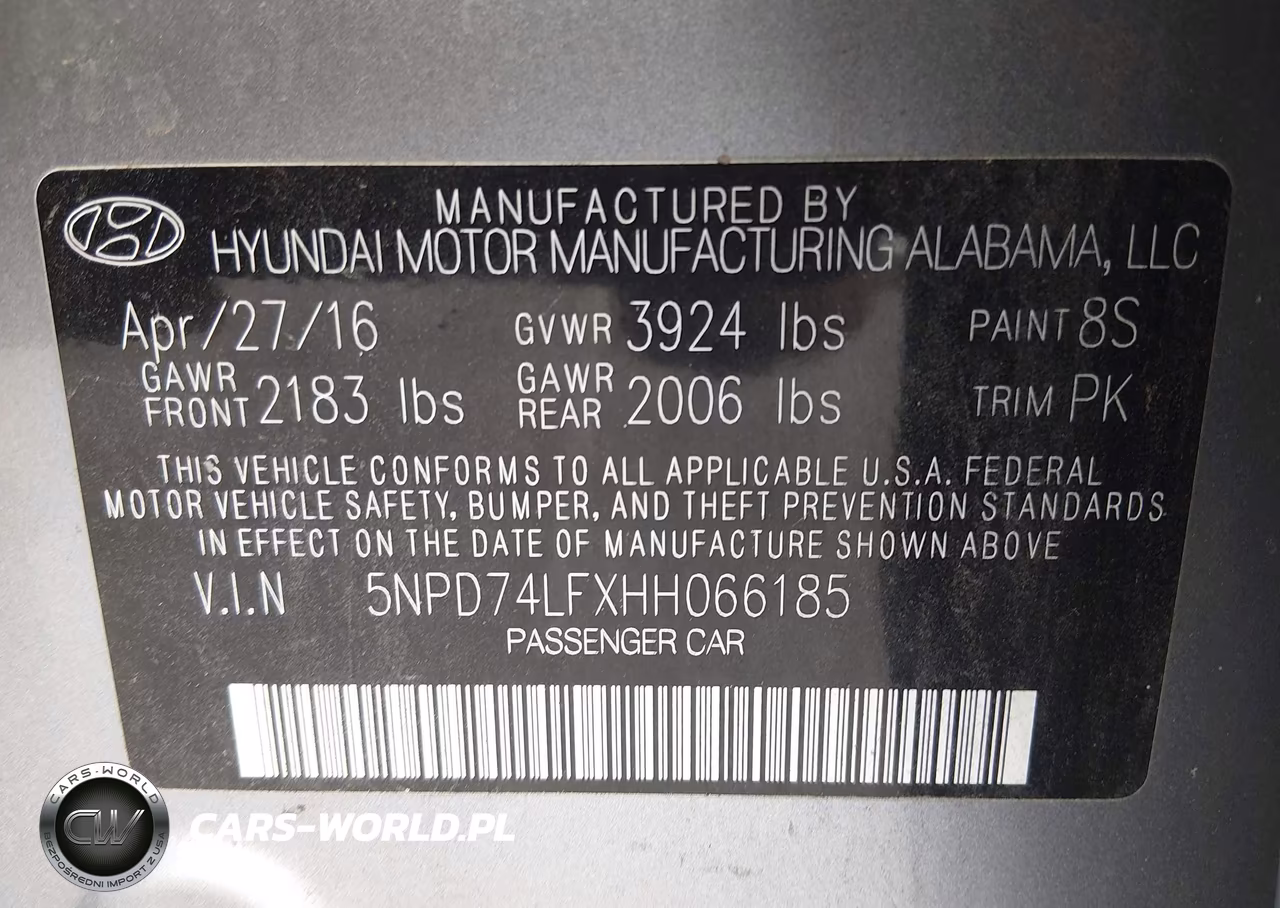 2017 Hyundai Elantra Se VIN:5NPD74LFXHH066185 - 9