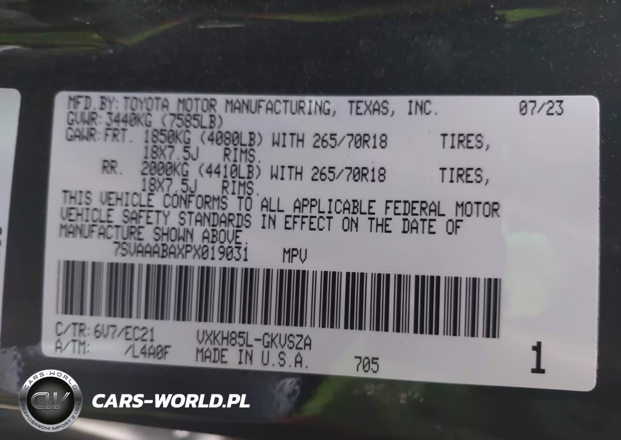2023 Toyota Sequoia Sr5 VIN:7SVAAABAXPX019031 - 9