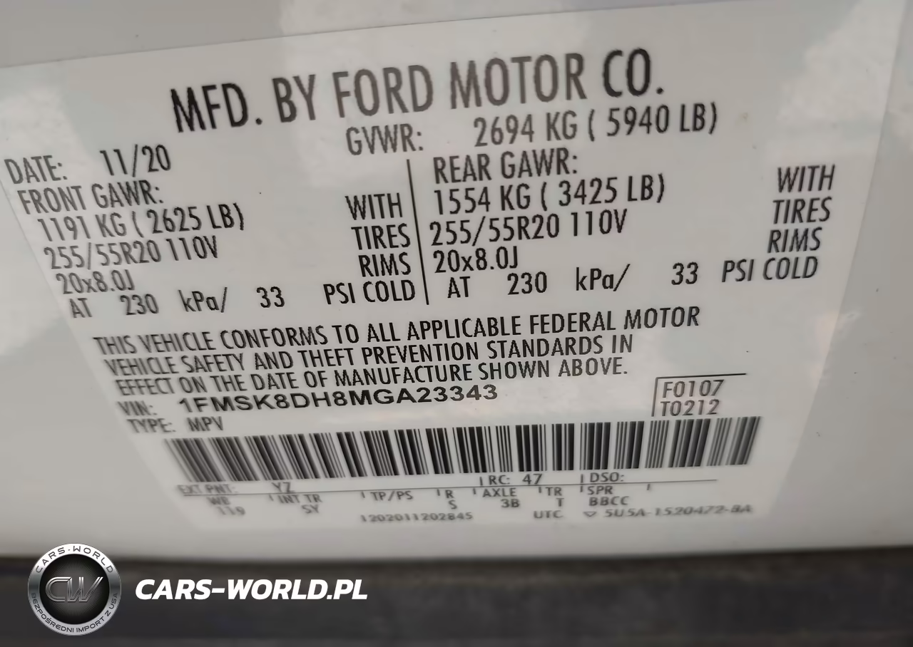 2021 Ford Explorer Xlt VIN:1FMSK8DH8MGA23343 - 9
