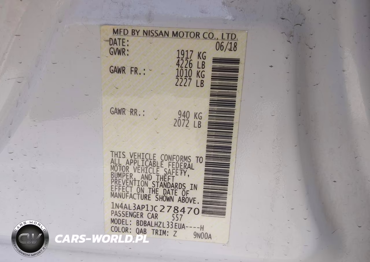 2018 Nissan Altima 2.5 Sr VIN:1N4AL3AP1JC278470 - 9