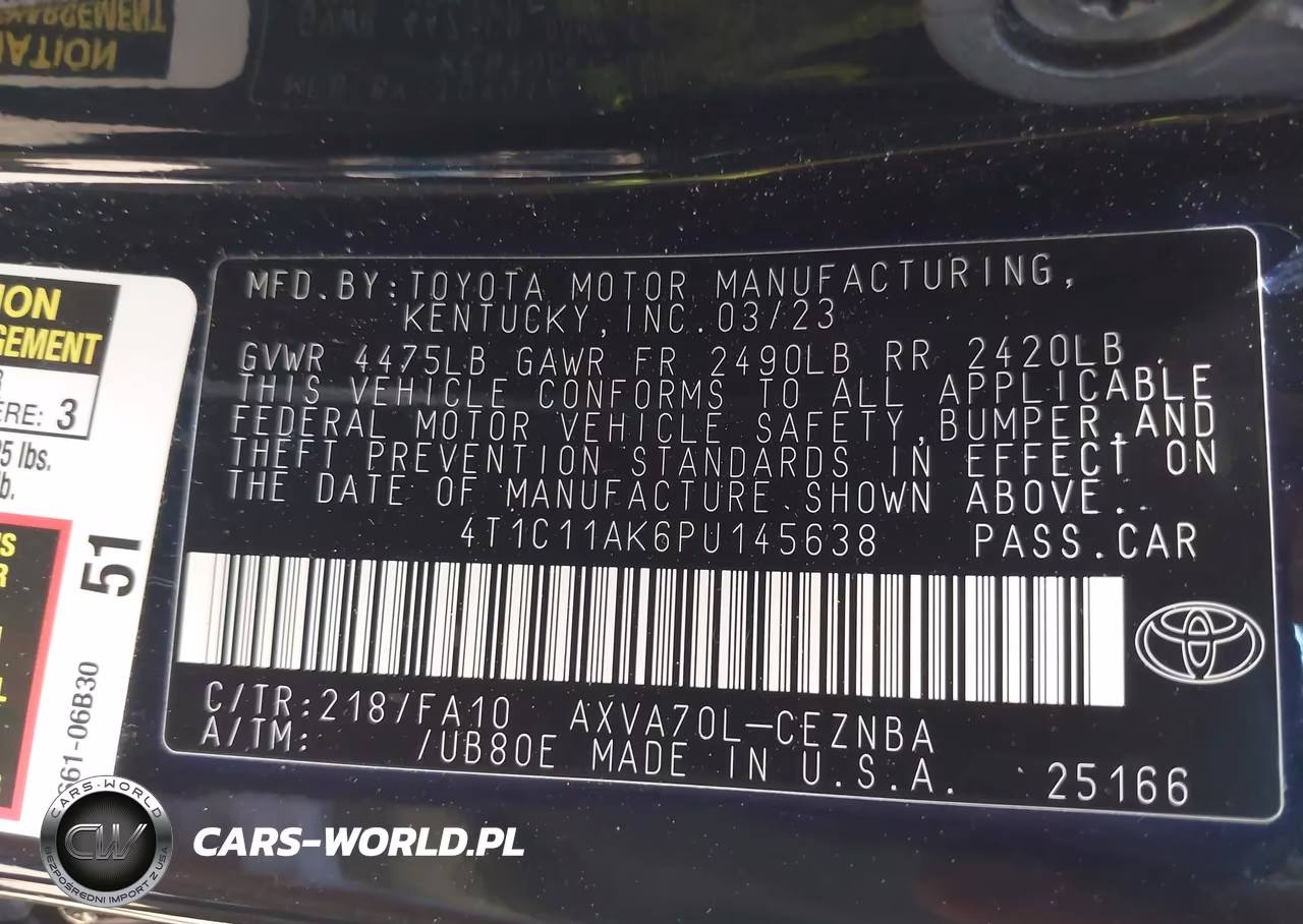 2023 Toyota Camry Le VIN:4T1C11AK6PU145638 - 9