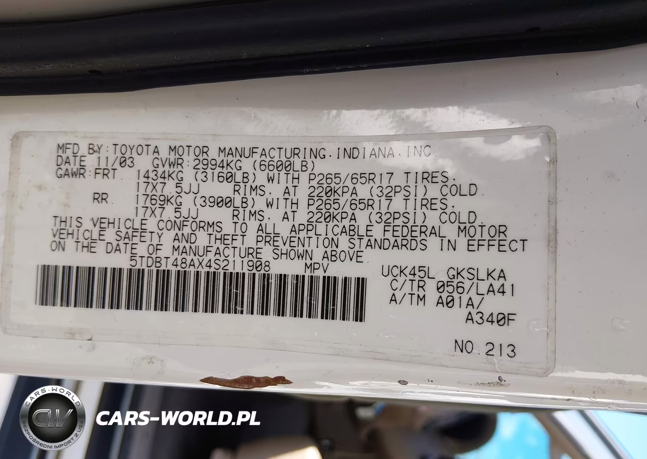 2004 Toyota Sequoia Limited V8 VIN:5TDBT48AX4S211908 - 9