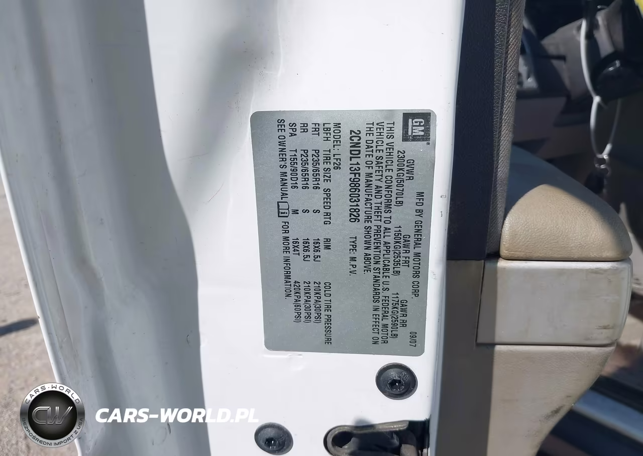 2008 Chevrolet Equinox Ls VIN:2CNDL13F986031826 - 9