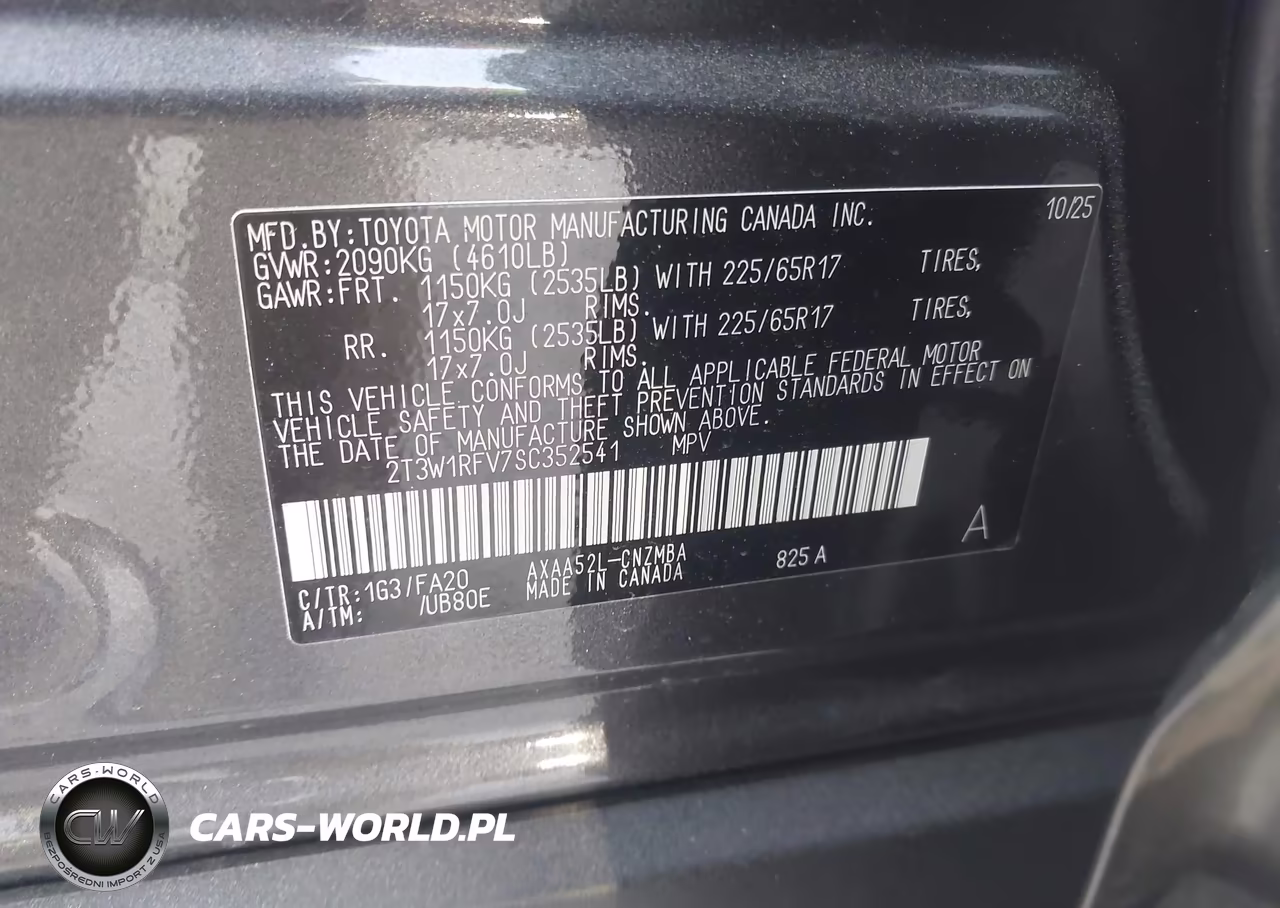 2025 Toyota Rav4 Xle VIN:2T3W1RFV7SC352541 - 9