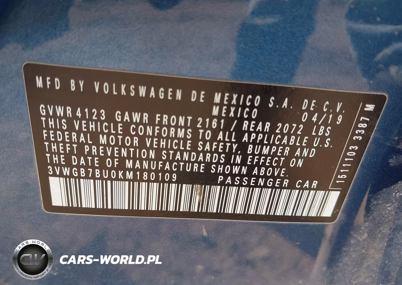 2019 Volkswagen Jetta 1.4T Sel Premium VIN:3VWGB7BU0KM180109 - 9