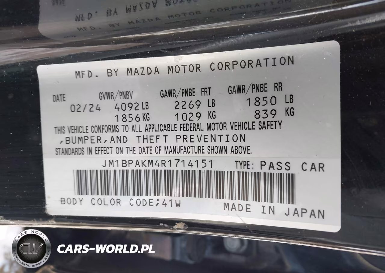 2024 Mazda Mazda3 2.5 S Select Sport VIN:JM1BPAKM4R1714151 - 9