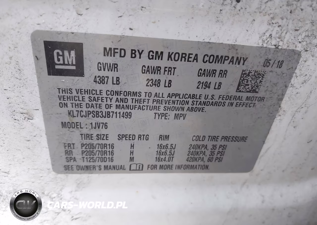 2018 Chevrolet Trax Lt VIN:KL7CJPSB3JB711499 - 9