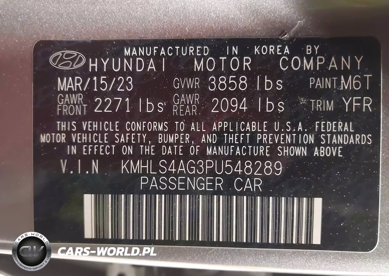 2023 Hyundai Elantra Sel VIN:KMHLS4AG3PU548289 - 9