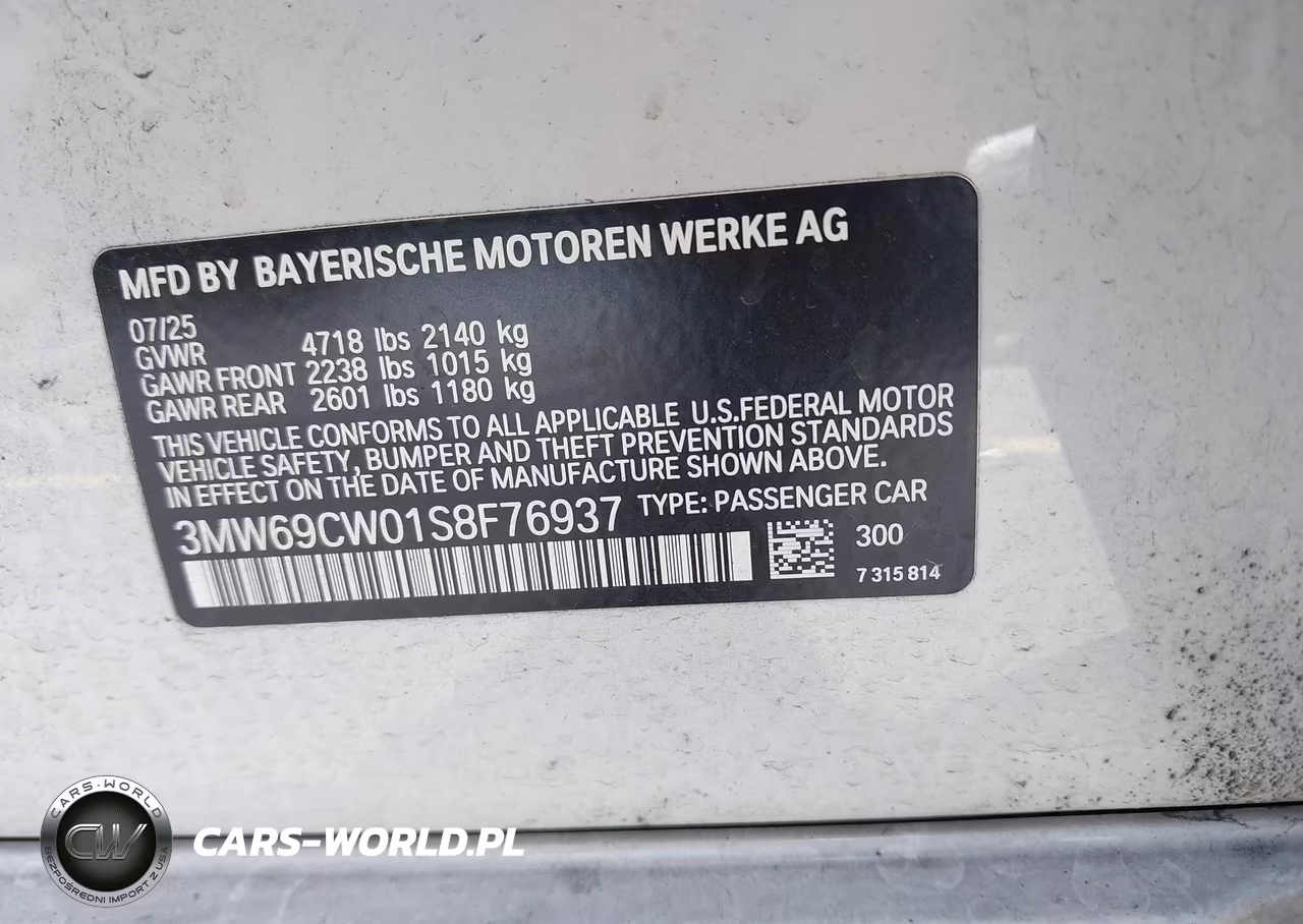 2025 BMW 330I VIN:3MW69CW01S8F76937 - 9