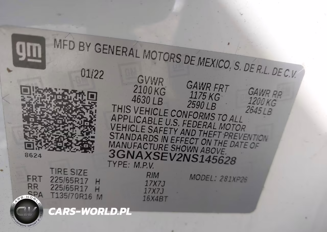 2022 Chevrolet Equinox Awd Ls VIN:3GNAXSEV2NS145628 - 9