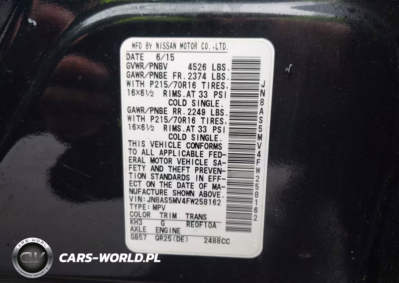 2015 Nissan Rogue Select S VIN:JN8AS5MV4FW258162 - 9