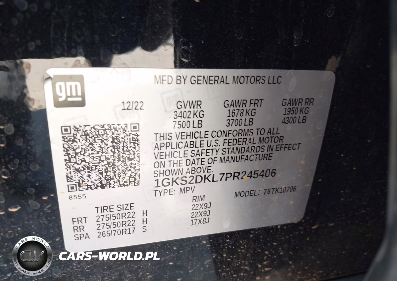 2023 GMC Yukon 4Wd Denali VIN:1GKS2DKL7PR245406 - 9