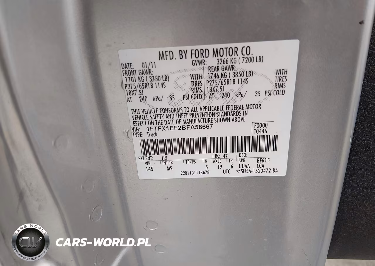 2011 Ford F-150 Xlt VIN:1FTFX1EF2BFA58667 - 9