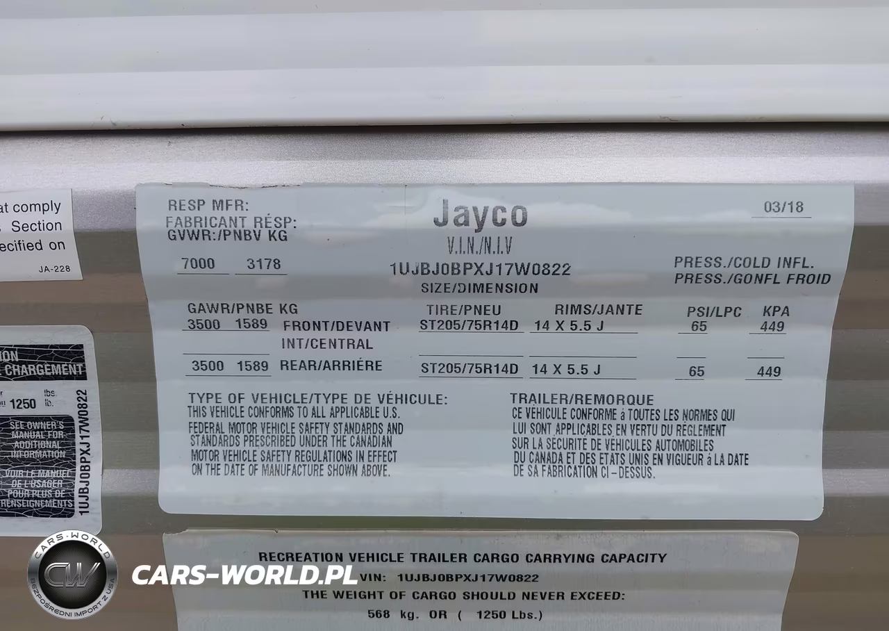 2018 Jayco Other VIN:1UJBJ0BPXJ17W0822 - 9