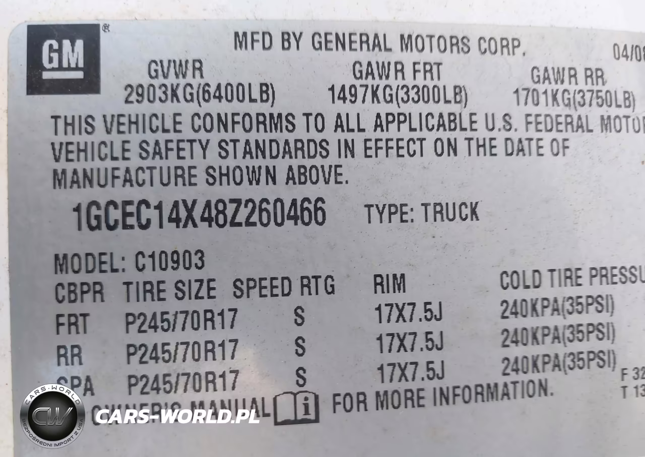 2008 Chevrolet Silverado 1500 Work Truck VIN:1GCEC14X48Z260466 - 9