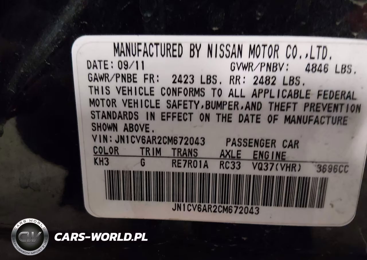 2012 Infiniti G37X VIN:JN1CV6AR2CM672043 - 9
