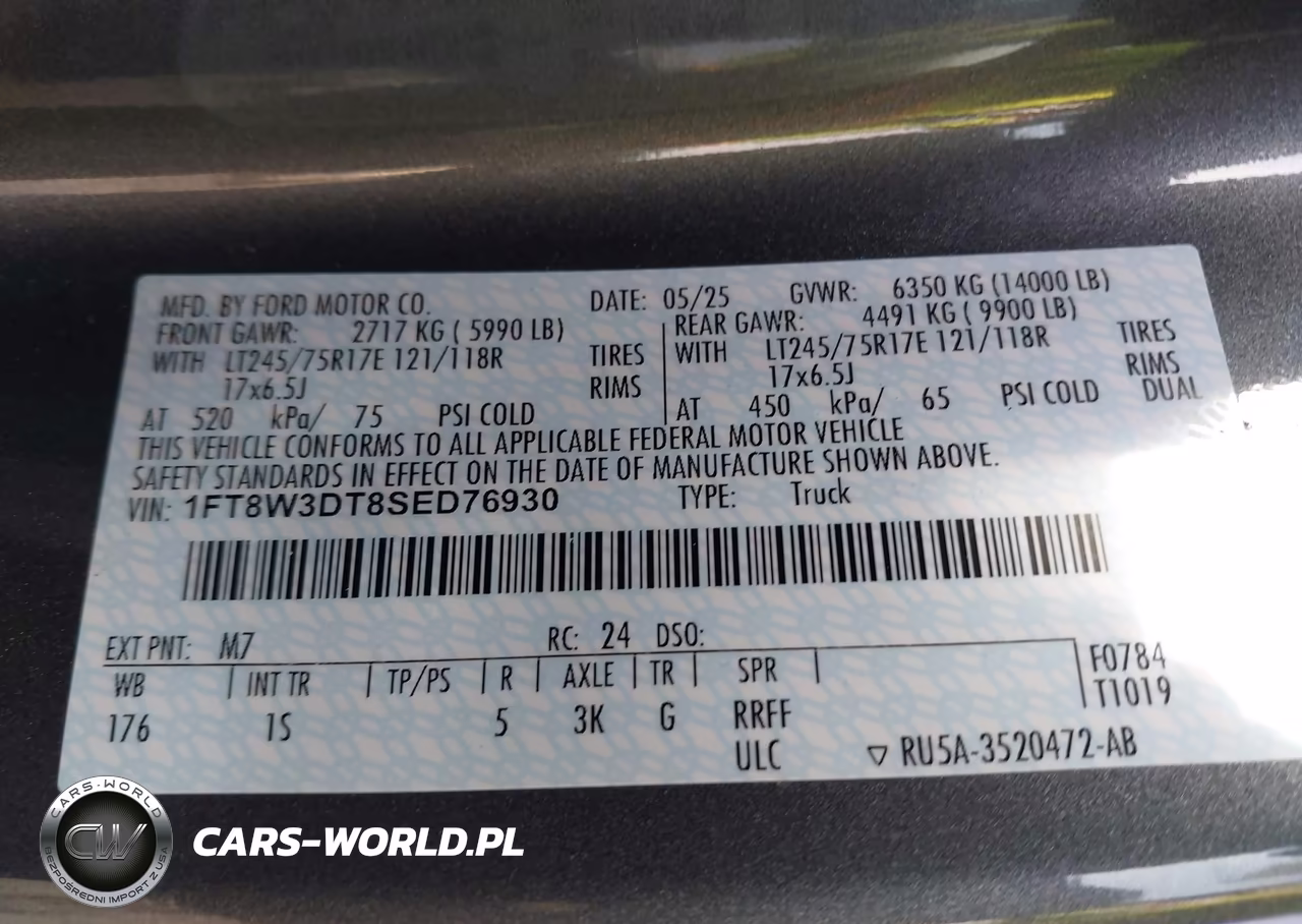 2025 Ford F-350 Xl VIN:1FT8W3DT8SED76930 - 9