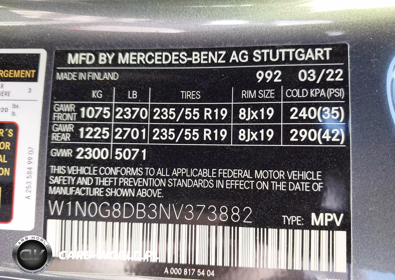 2022 Mercedes-Benz Glc 300 Suv VIN:W1N0G8DB3NV373882 - 9